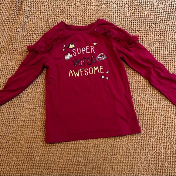 Old Navy Kids Long Sleeve Tees BUNDLE large  - White, Black, Red, Teal - Picture 4 of 8